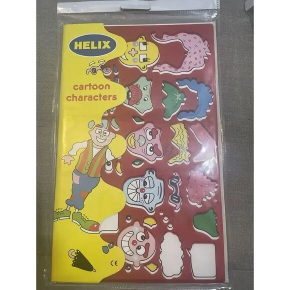 Vintage Helix stencils 4 Packs Dinosaurs, Monsters, Clothing, Cartoon Characters